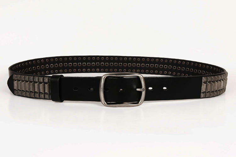 First Layer Cowhide Niche Pagoda Decorative Rivets Street Punk Belt