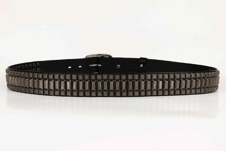First Layer Cowhide Niche Pagoda Decorative Rivets Street Punk Belt