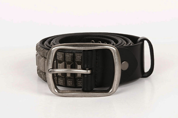First Layer Cowhide Niche Pagoda Decorative Rivets Street Punk Belt