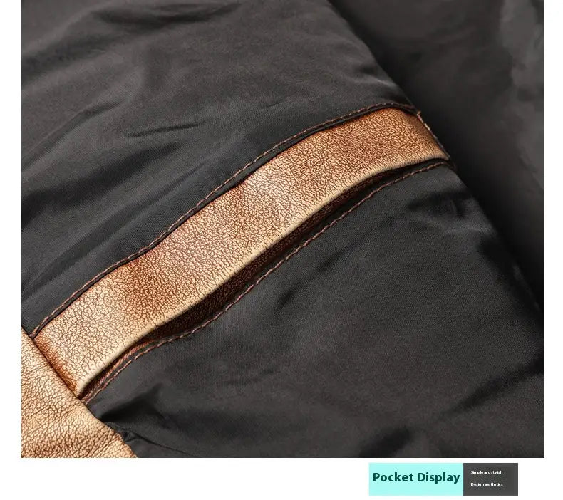 Thick PU Leather Coat Men’s Fashion Casual