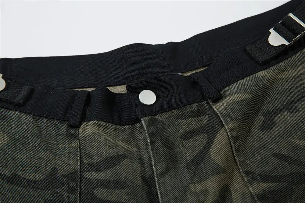 Heavy Industry Camouflage Workwear Men Trousers Stitching