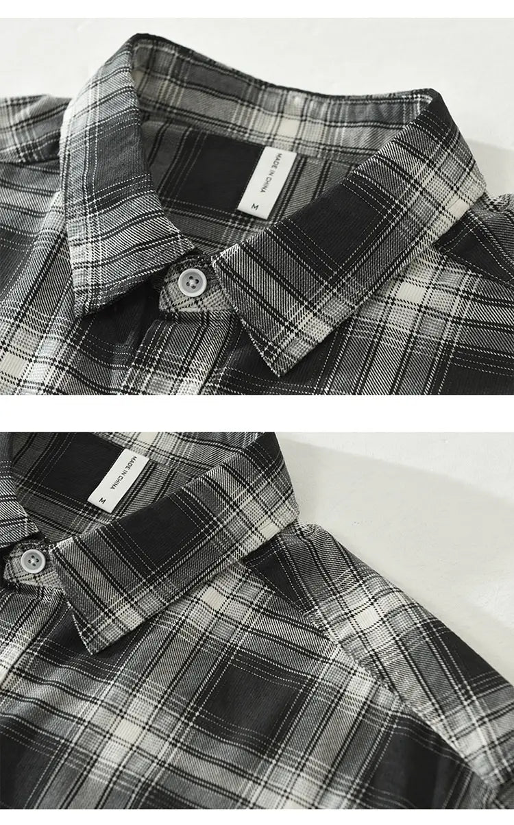 Artistic All-match Loose Comfortable Casual Plaid Long Sleeve Shirt