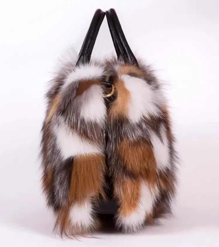 Fur Fox Hair One Shoulder Crossbody Portable Wool Bag