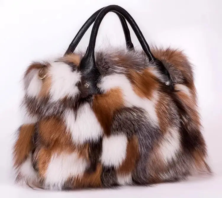 Fur Fox Hair One Shoulder Crossbody Portable Wool Bag