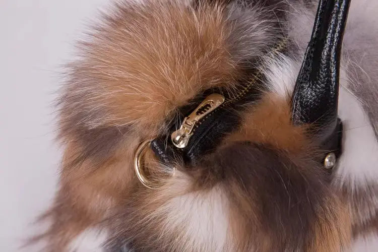 Fur Fox Hair One Shoulder Crossbody Portable Wool Bag