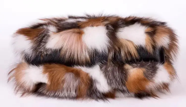 Fur Fox Hair One Shoulder Crossbody Portable Wool Bag