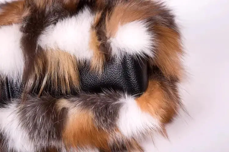 Fur Fox Hair One Shoulder Crossbody Portable Wool Bag