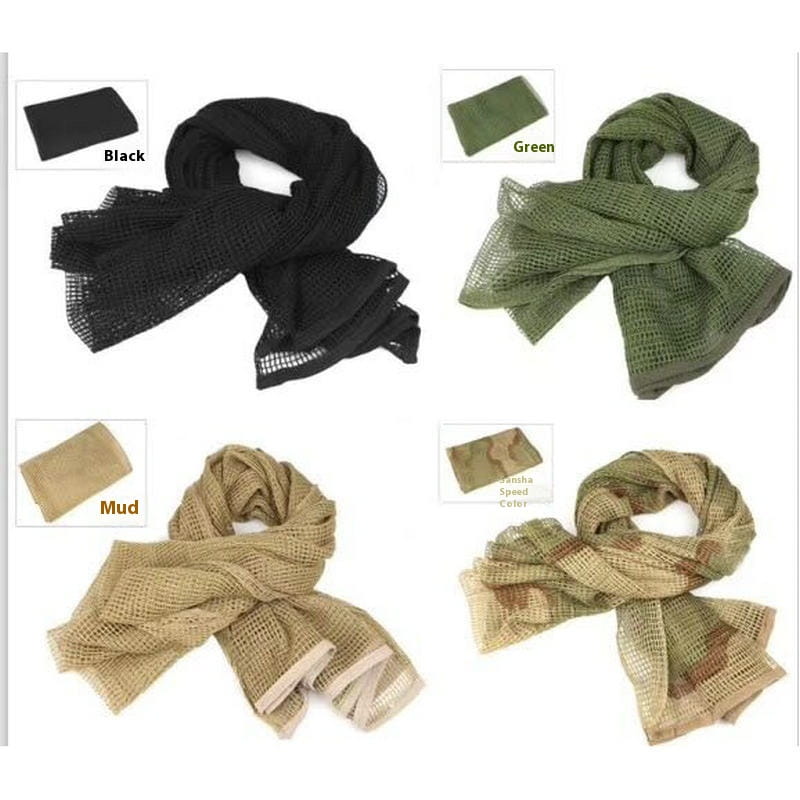 Men’s Long Camouflage Multi-purpose Camouflage Breathable Outdoor Scarf