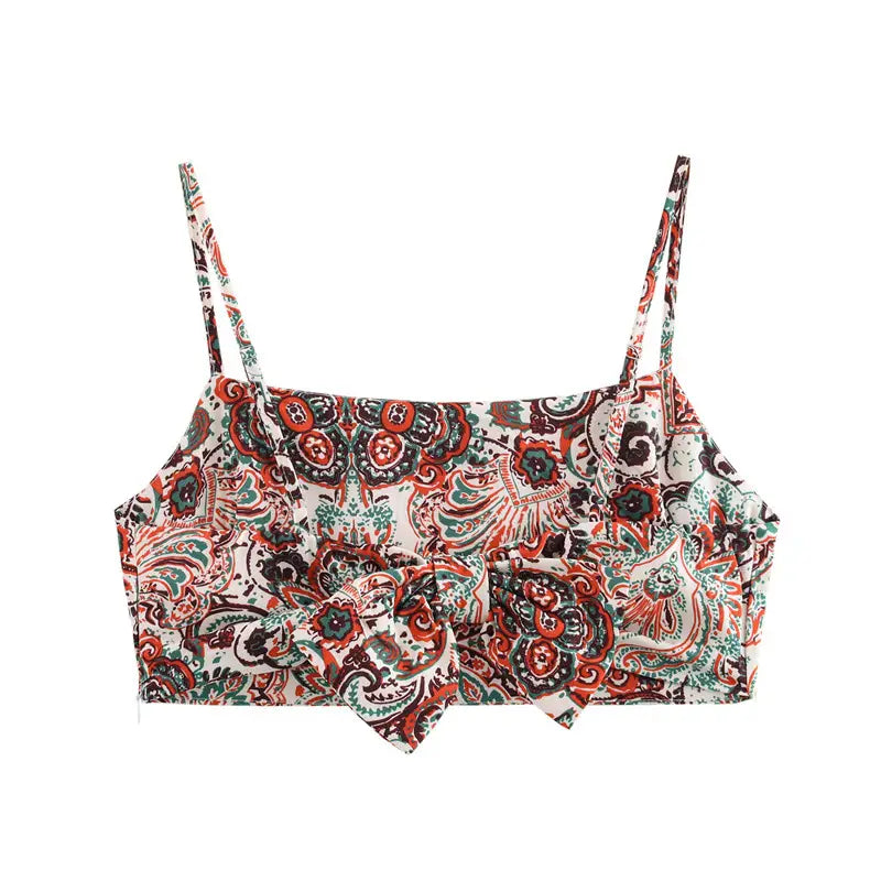 Printed Vacation Style Printed Two-piece Sling