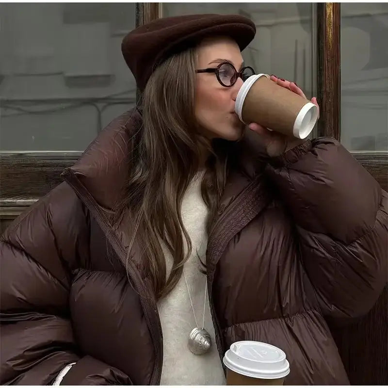 Fashion Casual Loose Fluffy Soft Bread Cotton Jacket