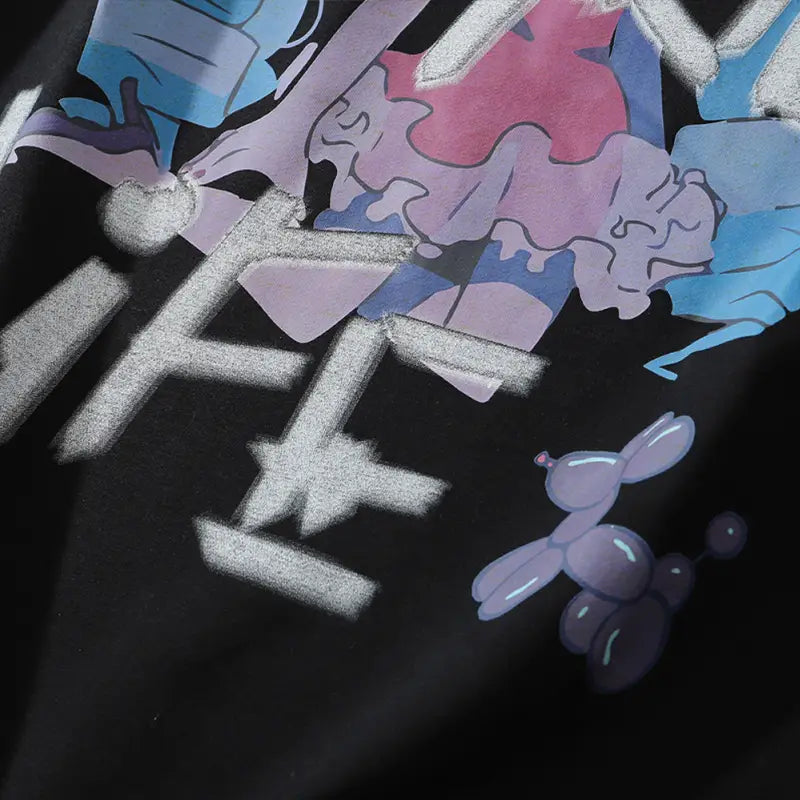 Loose two-dimensional cartoon long sleeves