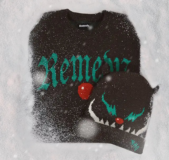 Alphabet Personality Devil Christmas Loose Sweater Men