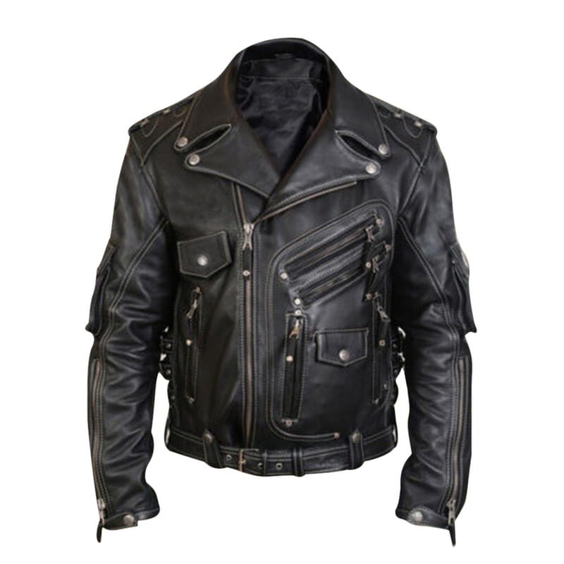 LJ06- Men’s cycling leather jacket