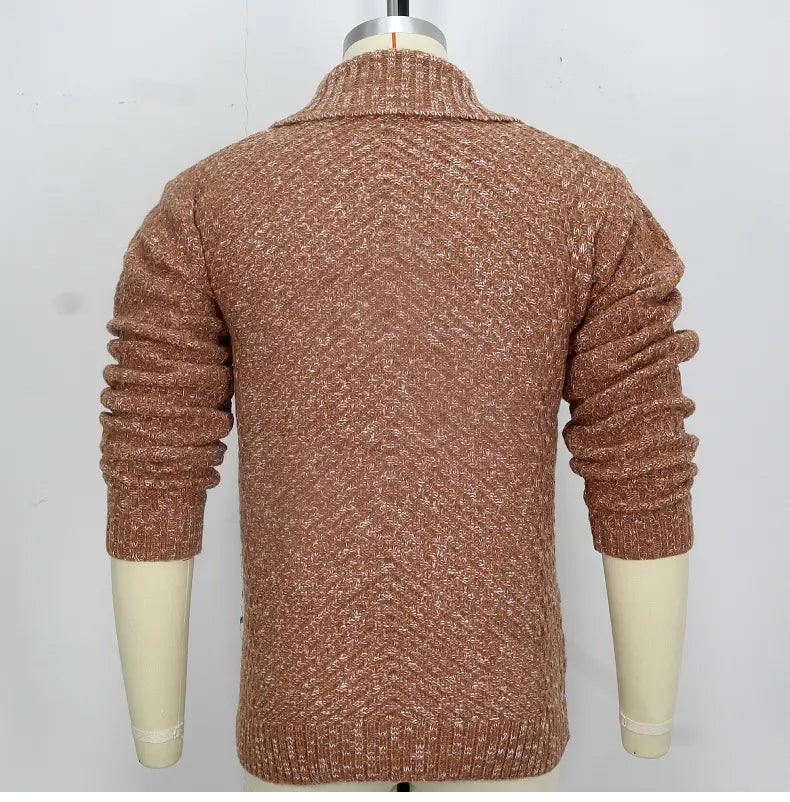 Polyester Men’s Long-sleeved Thick Needle Sweater Sweater