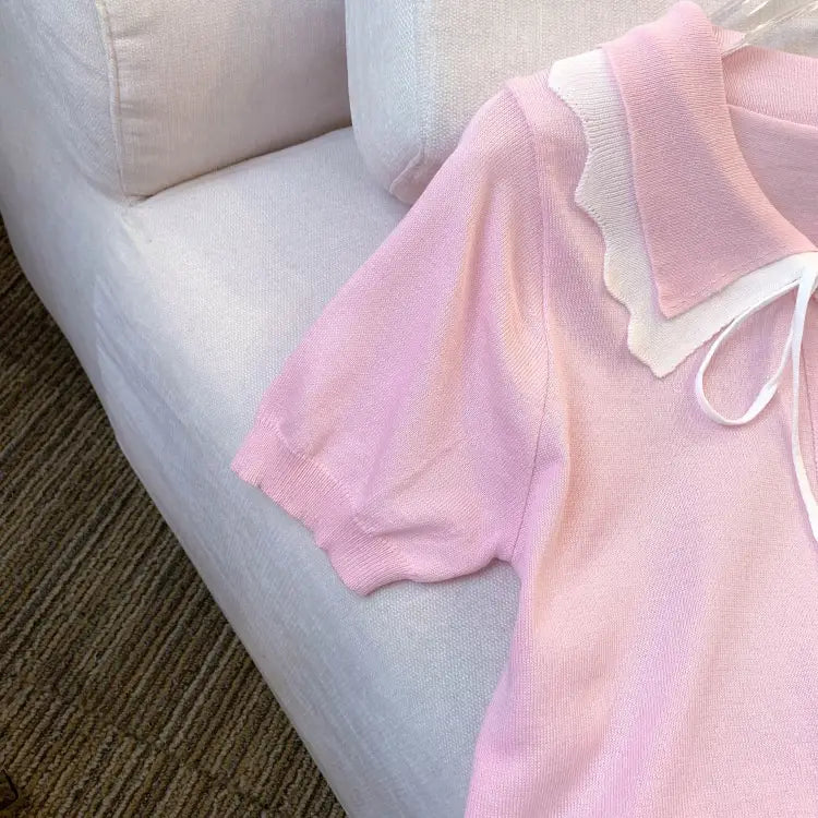 Women’s Design Short Sleeve Bow T-shirt