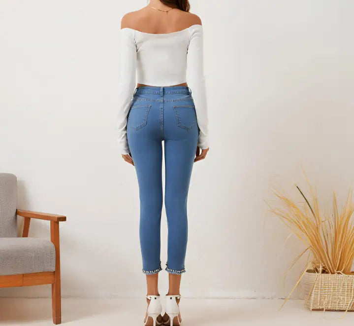 Women’s Summer New High Waist Slimming Stretch Denim