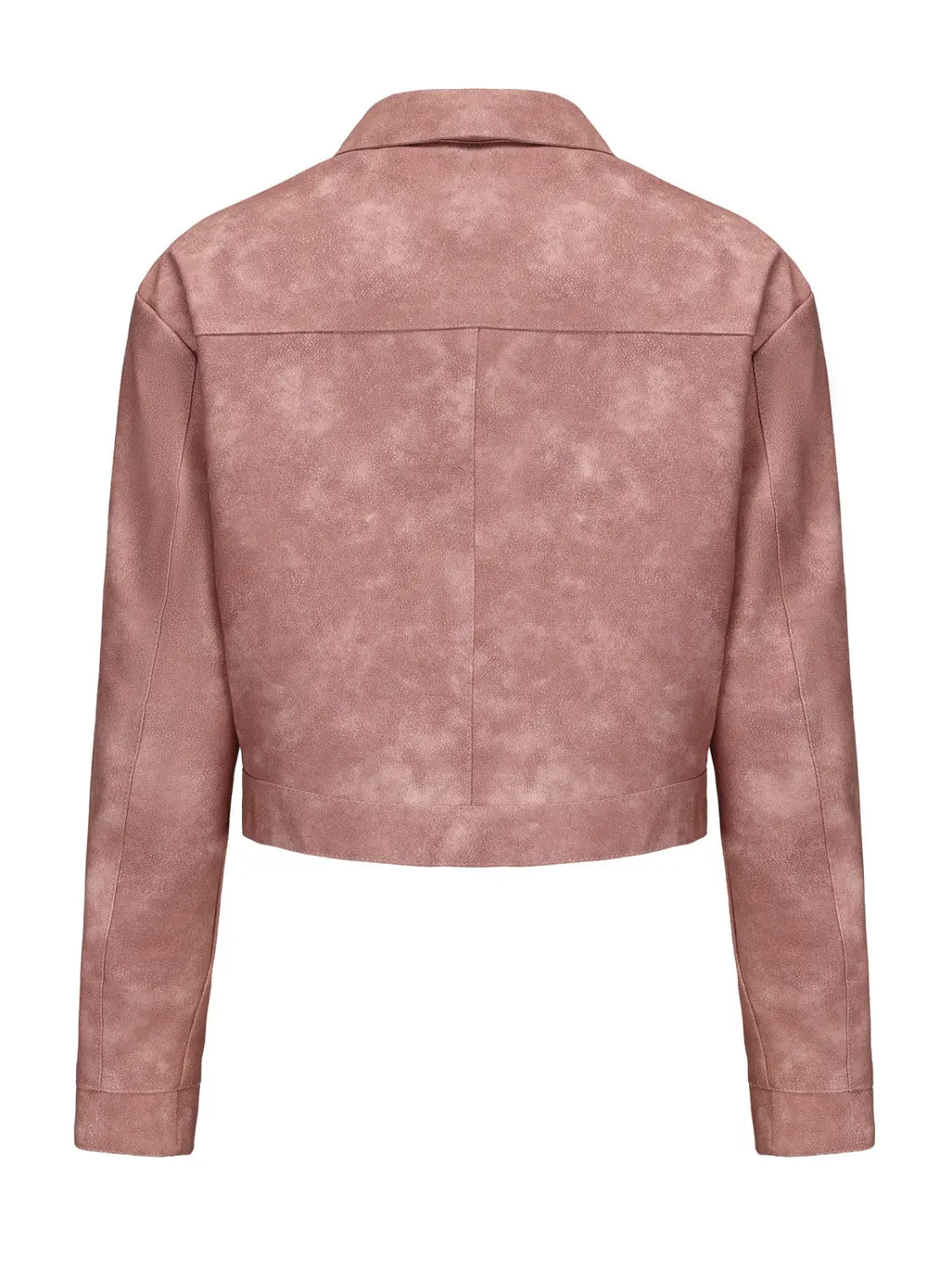 Women’s Long-sleeved Fashionable Faux Leather Jacket