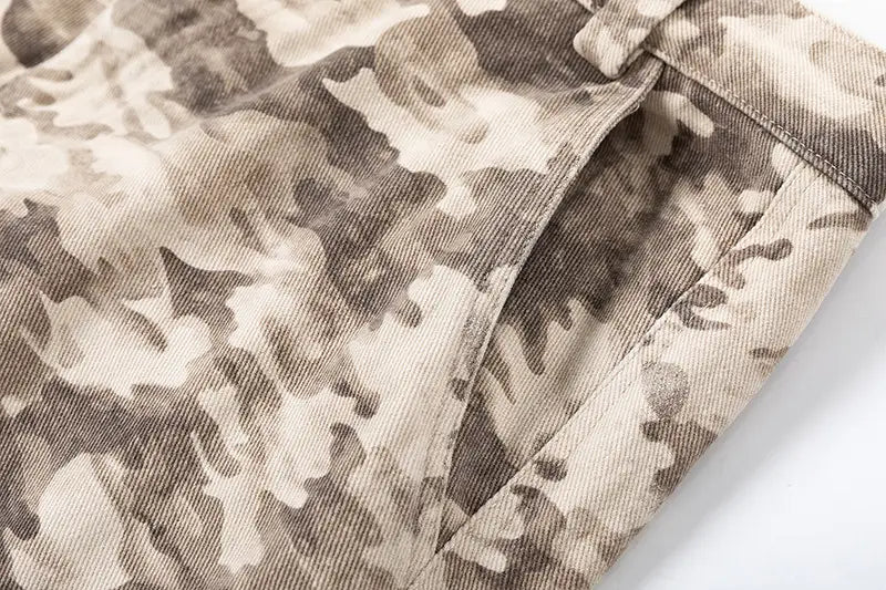 Spring New Retro Desert Camouflage Cargo Pants