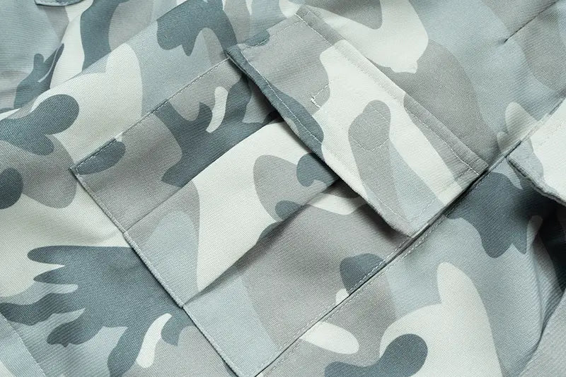 Multi-Pocket Workwear Camouflage Casual Loose Fashion Brand Wide Leg Paratrooper Pants Men