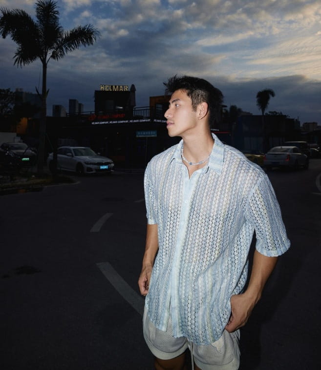 French Retro Hollow Short Sleeve Shirt