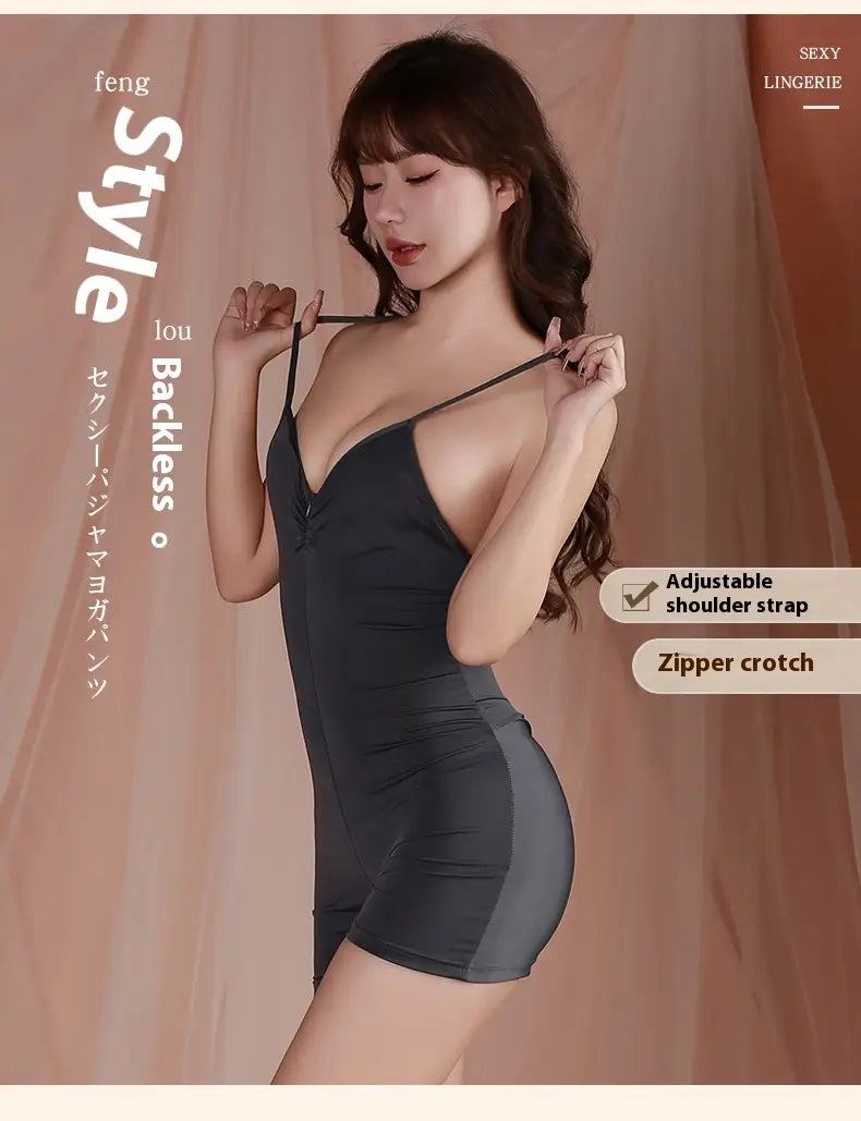New Tight Low-cut Suspender Jumpsuit