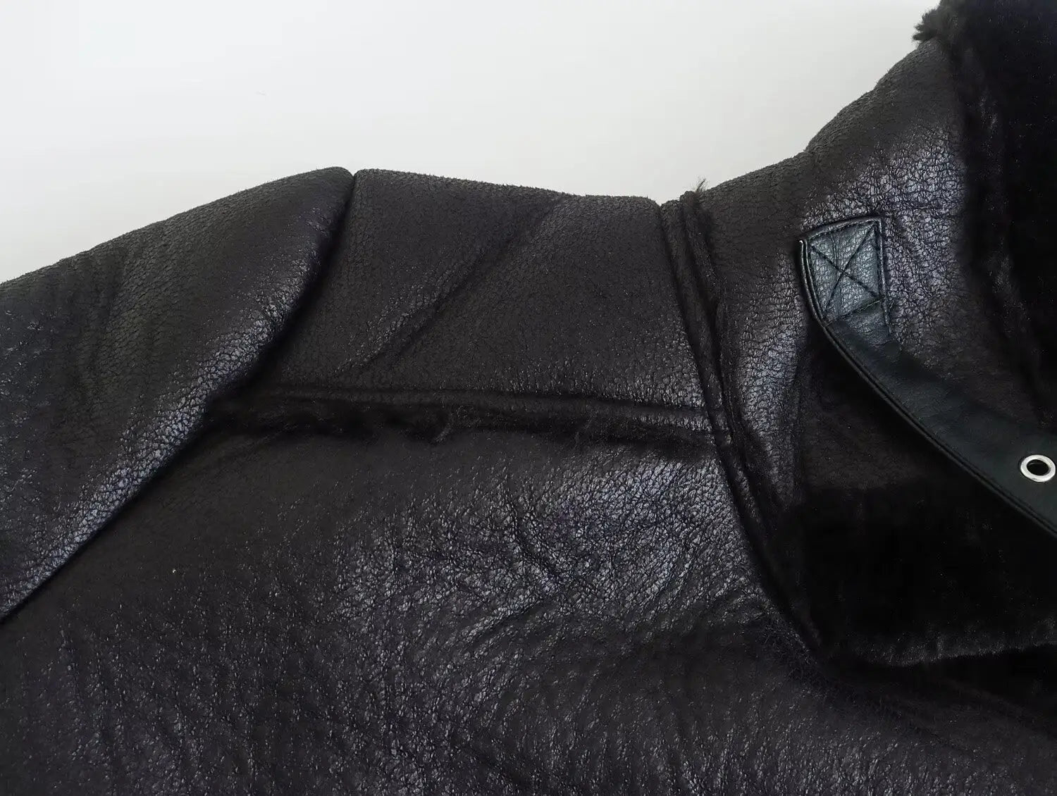 Women’s Fashion Fur Integrated Leather Coat Top