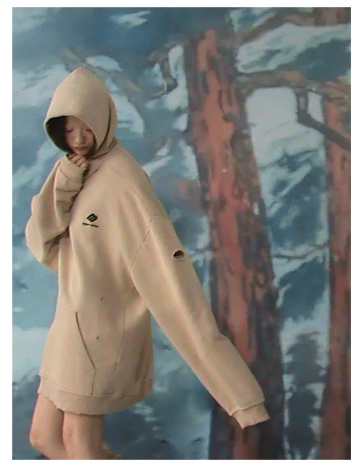Worn Out And Torn Soft Comfortable Loose Hoodie