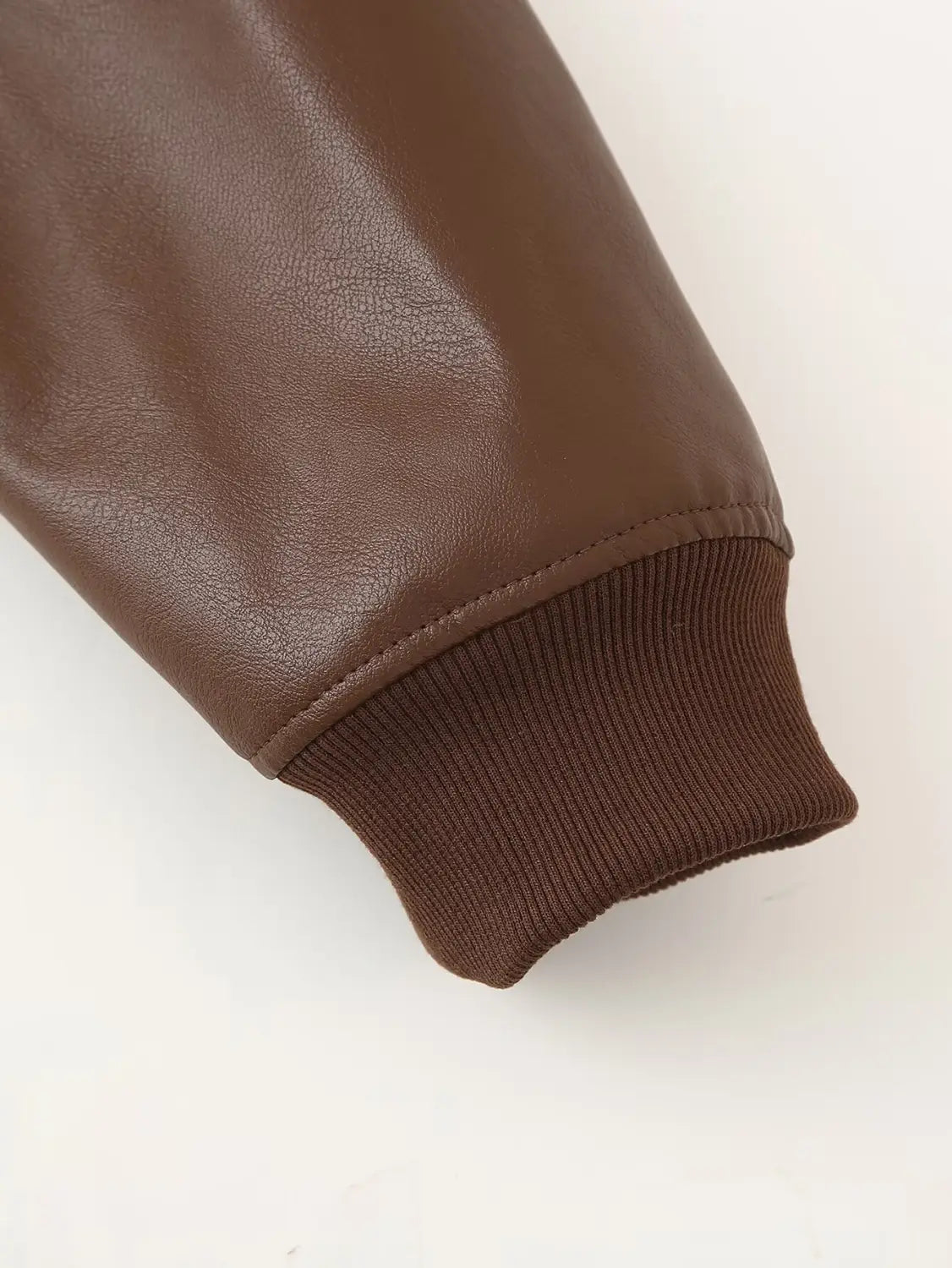 Short Jacket Fried Street Leather Clothing With Stand Collar Coat