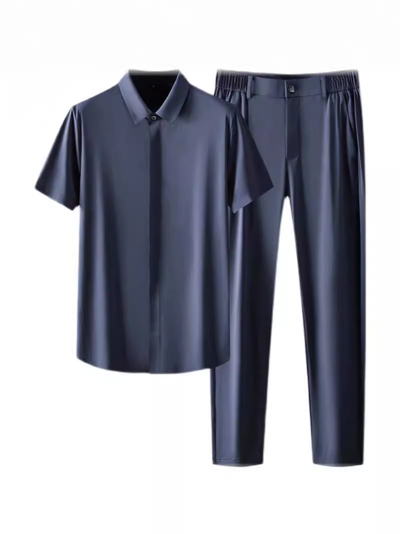 Fashion Business Men’s Short-sleeve Shirt Suit