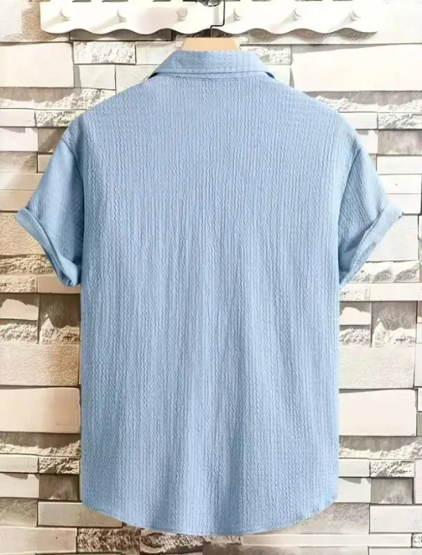 Holiday Leisure Wrinkle Men’s Short Sleeve Shirt