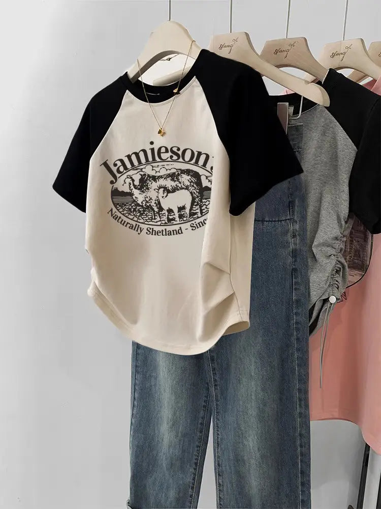 Women’s Gentle Sweet And Spicy Short T-shirt