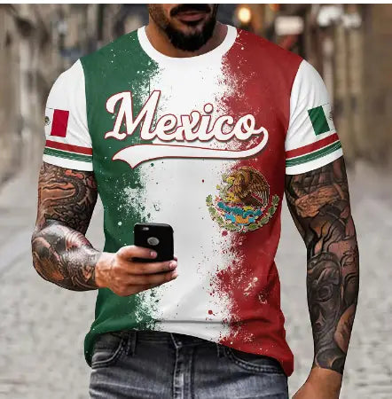 Eagle And Snake T-shirt Loose Round Neck Men’s Short Sleeve T-shirt