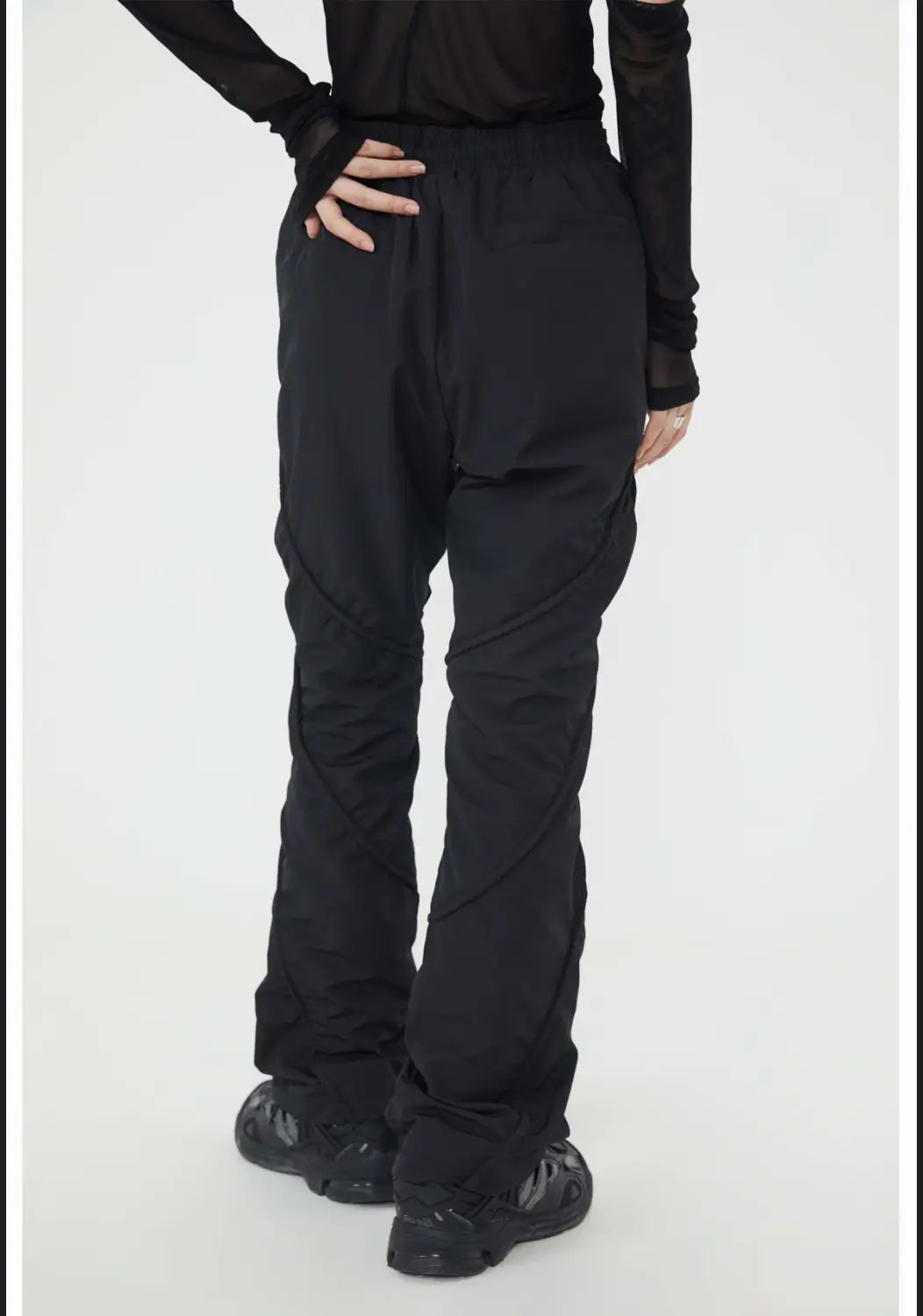 Men’s Pleated Straight Tube Loose Street High Street Sports Casual Pants