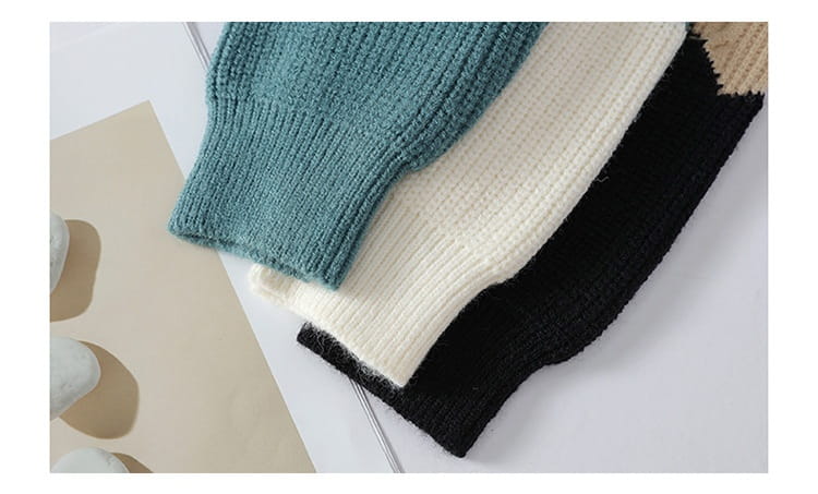 Men’s Fashion Colorblock Knitwear Winter