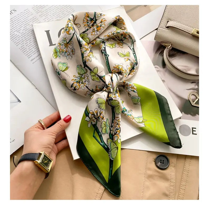 New 70 Korean Style Small Square Towel Silk Scarf For Women