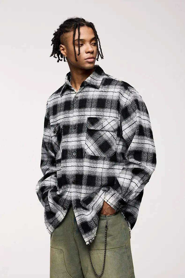 American Plaid Workwear Shirt Coat Shirt
