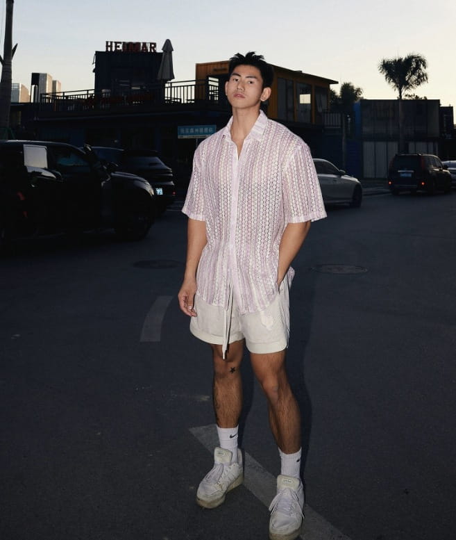 French Retro Hollow Short Sleeve Shirt