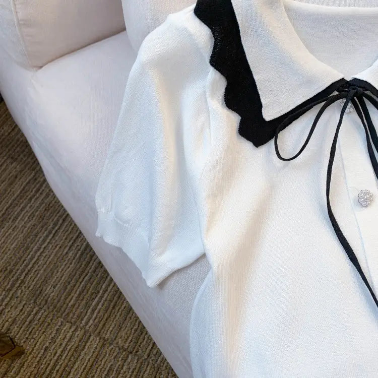Women’s Design Short Sleeve Bow T-shirt