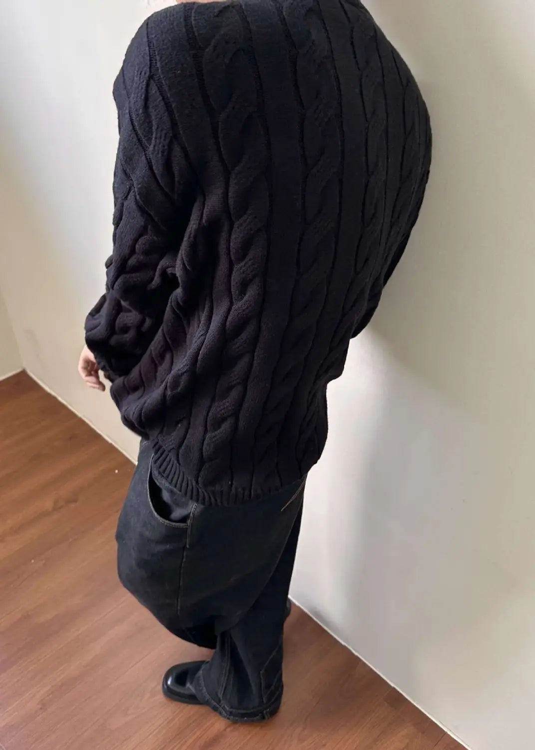 Loose Feeling Old Money British Half Zipper Heavy Sweater