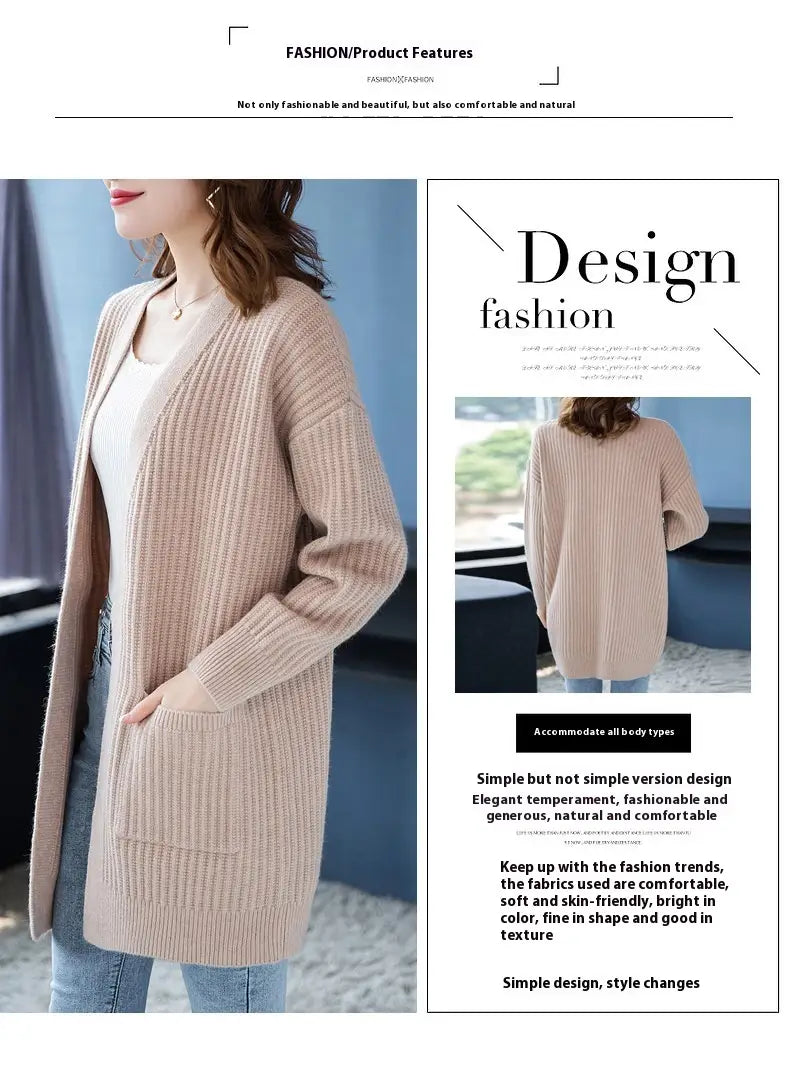 Loose Knitted Shawl Versatile Sweater Coat Women’s