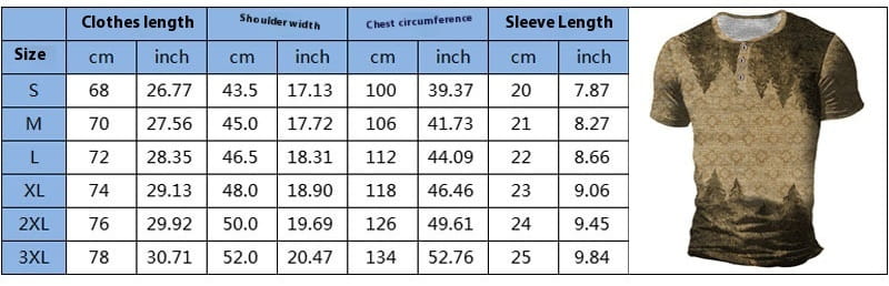 Men’s Clothing Graphic Plaid Color Block Printed Men’s Waffle Henley Shirt Short Sleeve