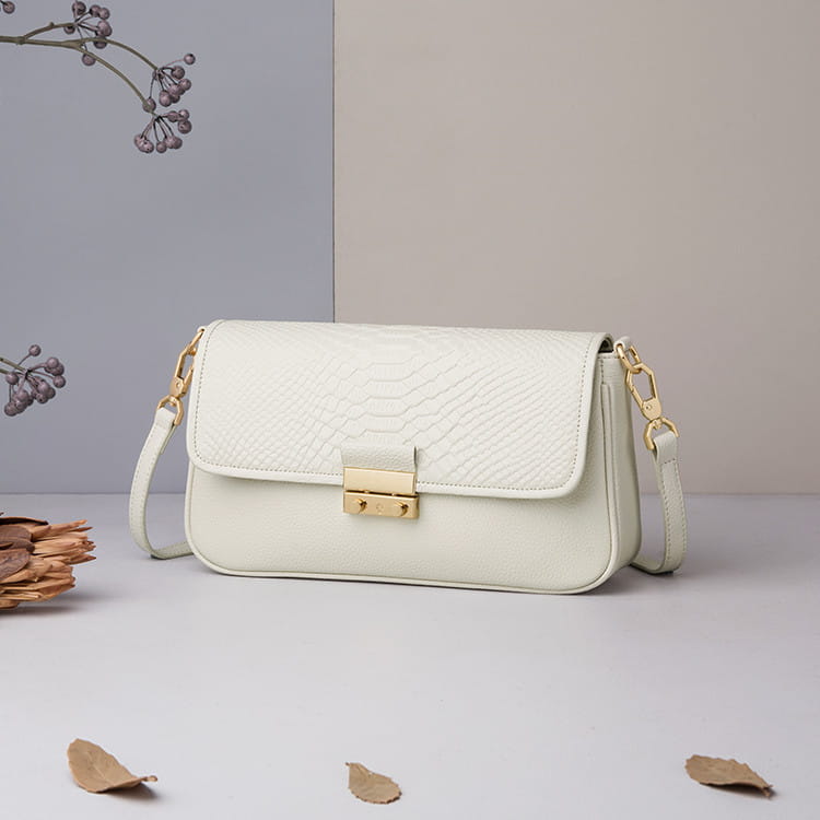 Beige Leather Crossbody Bag High End Fashion Online