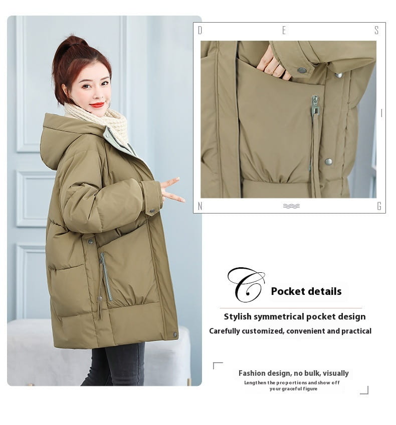 Women’s Down Cotton-padded Jacket Mid-length Winter
