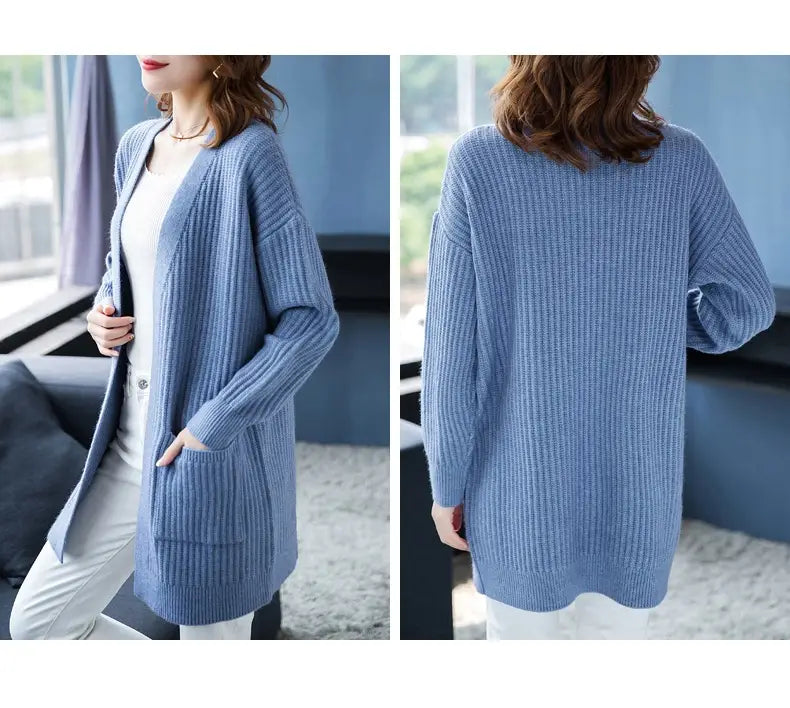 Loose Knitted Shawl Versatile Sweater Coat Women’s