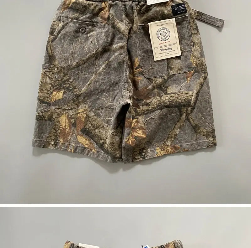 Heavy Dead Wood Branch Camouflage Shorts Men’s Maple Leaf Shorts