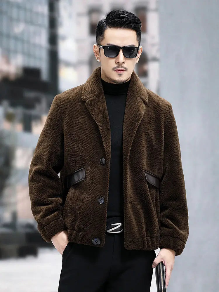 Men’s Fur Short Sheepskin Coat