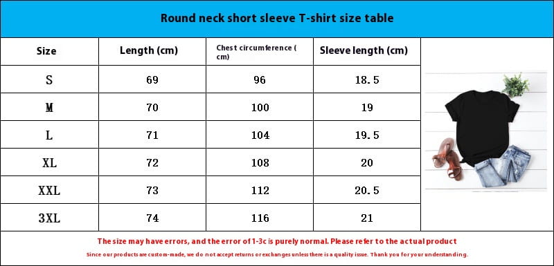Heart Printing Pullover Pure Cotton Short Sleeve T-shirt