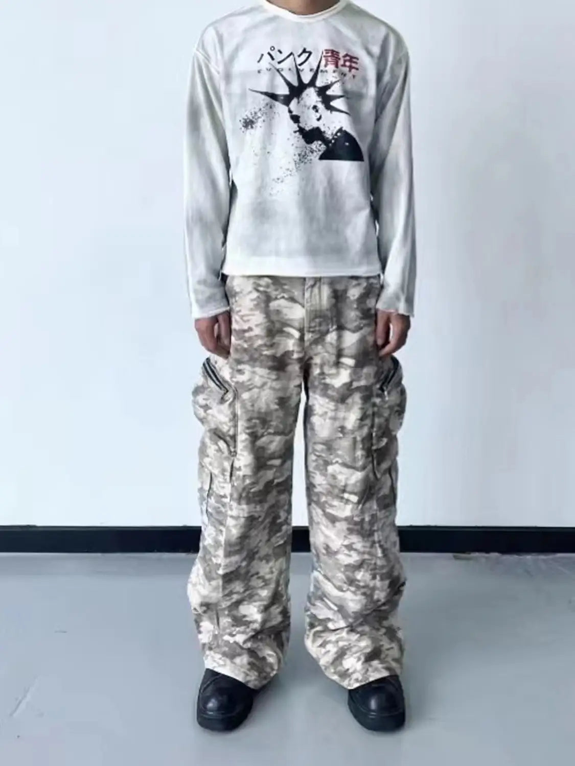 Spring New Retro Desert Camouflage Cargo Pants
