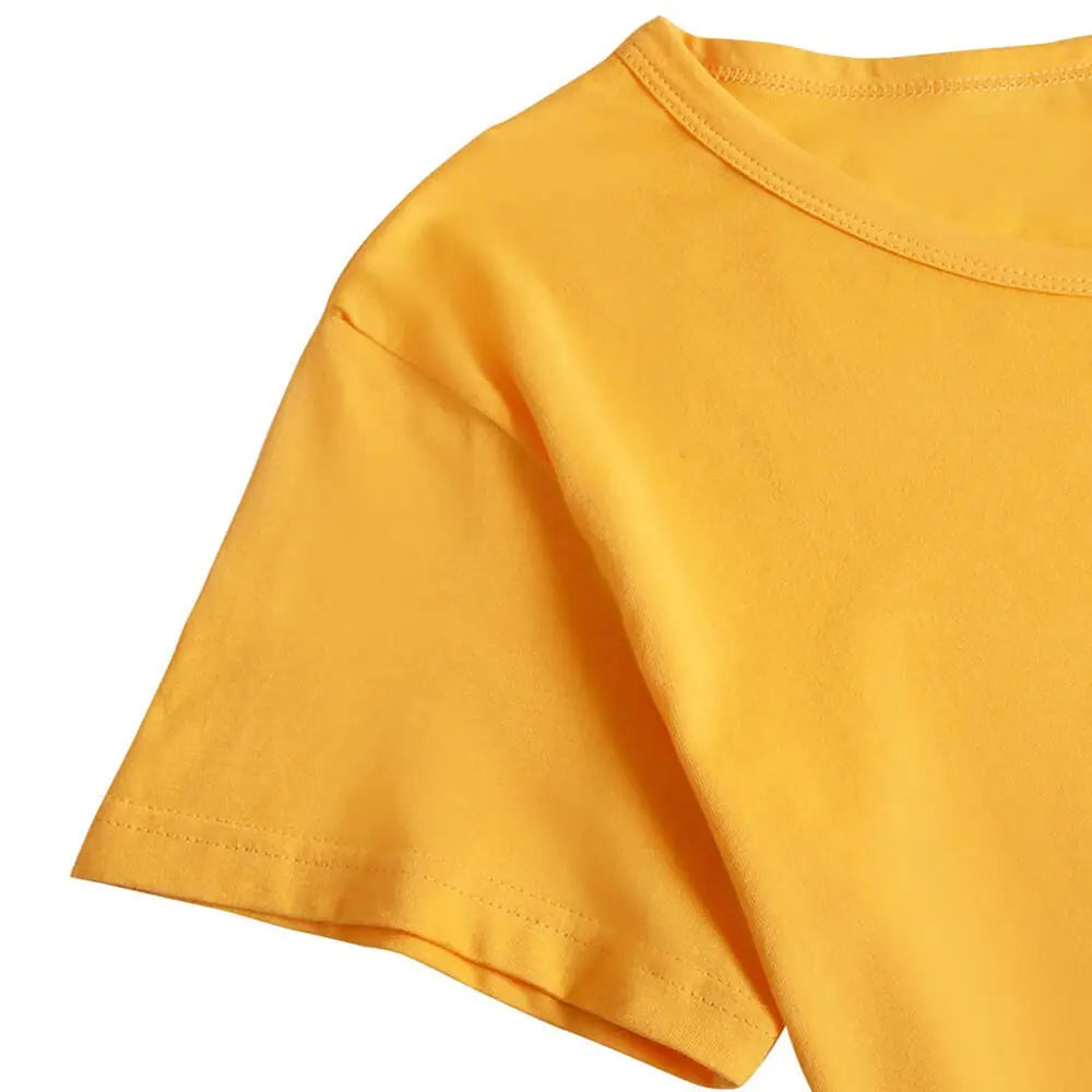 Letter Puppy Printed Short-sleeved Top