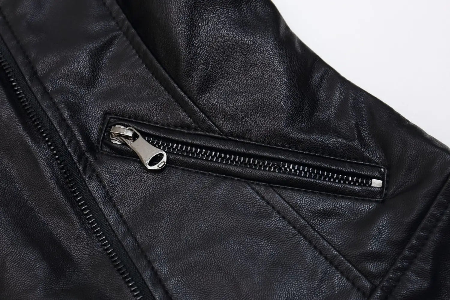 European And American Tassel Oblique Zipper Leather Women’s Slim Coat Motorcycle Street